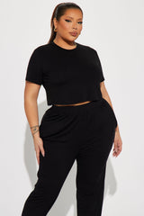 A Chill Day Pant Set - Black
