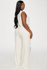 Perfect Vacay Linen Pant Set - Taupe