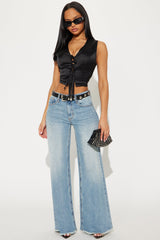 For What It's Worth Wide Leg Jean - Vintage Wash