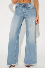 For What It's Worth Wide Leg Jean - Vintage Wash