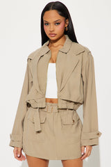 Safari Vibe Skirt Set - Khaki