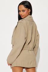 Safari Vibe Skirt Set - Khaki