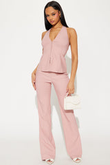Anisa Vest Pant Set - Mauve