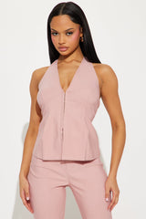 Anisa Vest Pant Set - Mauve