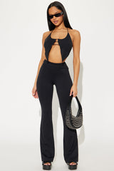 After Hours Halter Pant Set - Black