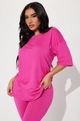 Weekend Vibes Legging Set - Fuchsia