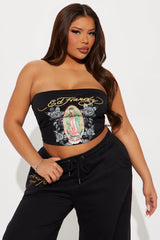 Ed Hardy Mary Tube Top Pant Set - Black
