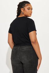 Von Dutch Graffiti Baby Tee - Black/Pink