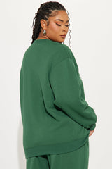 Von Dutch Distressed Crewneck Sweatshirt - Hunter Green