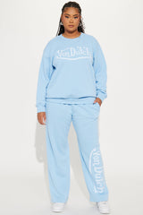 Von Dutch Distressed Wide Leg Pant - Blue