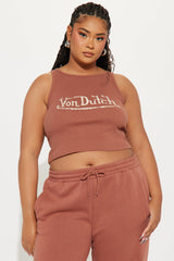 Von Dutch Vintage Tank Top - Mocha