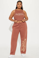 Von Dutch Vintage Wide Leg Pant - Mocha