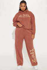Von Dutch Vintage Cropped Hoodie - Mocha