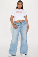 Von Dutch Graffiti Baby Tee - White/Gold