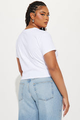 Von Dutch Graffiti Baby Tee - White/Gold
