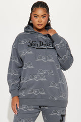 Von Dutch Fly High Hoodie - Charcoal