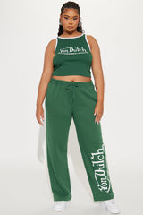 Von Dutch Ringer Tank Top - Hunter Green