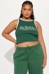 Von Dutch Ringer Tank Top - Hunter Green