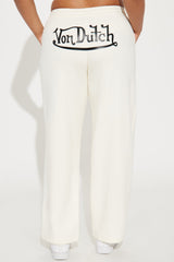 Von Dutch Classic Wide Leg Pant - Off White