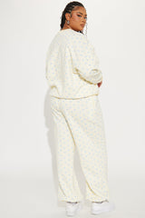 Gingham Girlie Sweatsuit Set - Yellow
