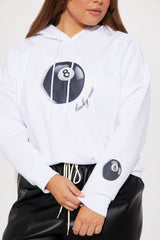 Lucky 8 Ball Hoodie - White