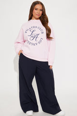 LA Pilates Club Crew Neck Sweatshirt - Pink