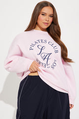 LA Pilates Club Crew Neck Sweatshirt - Pink
