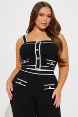 Audrina Pant Set - Black/White