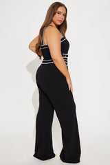 Audrina Pant Set - Black/White