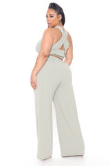 Ciao Bella Wide Leg Pant Set - Sage