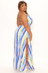 Gypsy Rose Short Set - Blue/combo