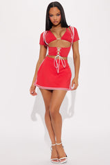 Crowd Went Wild 2 Piece Top - Red