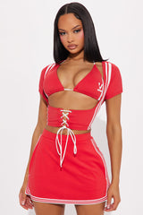Crowd Went Wild 2 Piece Top - Red