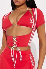 Crowd Went Wild 2 Piece Top - Red