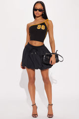 Gemma One Shoulder Top - Black/combo