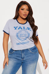 Yale University Ringer Tee - Heather Grey