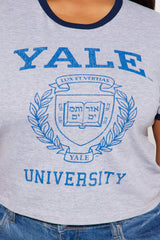 Yale University Ringer Tee - Heather Grey