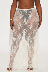 All I Ask Lace Maxi Skirt - Cream