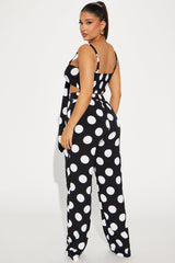 Monroe Polka Dot Pant Set - Black/combo