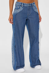 Feelings On Silent Non Stretch Straight Leg Jeans - Medium Wash