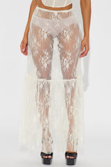 All I Ask Lace Maxi Skirt - Cream