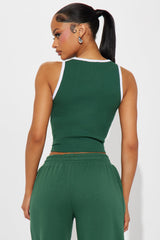 Von Dutch Ringer Tank Top - Hunter Green