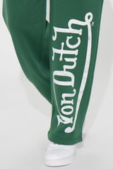Von Dutch Washed Wide Leg Pant - Hunter Green