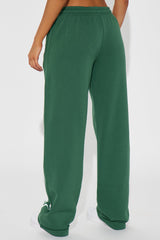 Von Dutch Washed Wide Leg Pant - Hunter Green