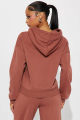 Von Dutch Vintage Cropped Hoodie - Mocha
