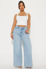 Solange Baggy Wide Leg Jeans - Vintage Wash