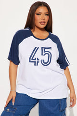 Good Karma Raglan Tee - Navy/combo