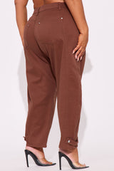 Quinne Barrel Pant - Chocolate