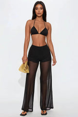 Festival Babe Mesh Pant Set - Black