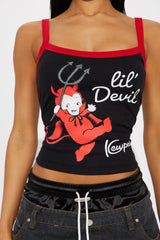 KEWPIE Lil Devil Cami - Black/Red
